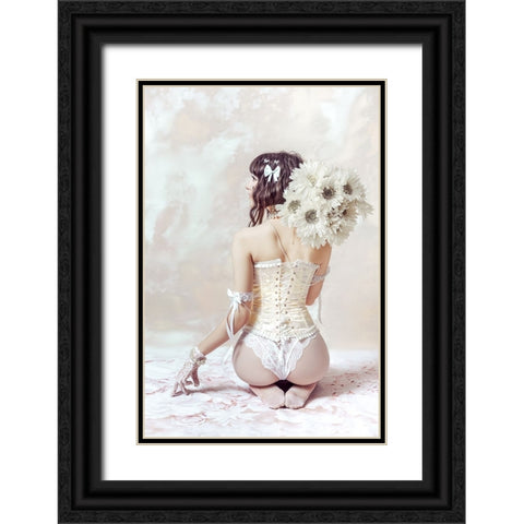 Theres a girl out there with love in her eyes and flowers in her hair Black Ornate Wood Framed Art Print with Double Matting by Bolgov (Axe), Ruslan