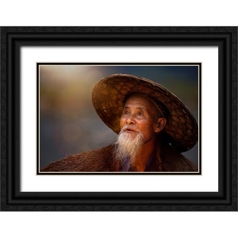 River Stories - II Black Ornate Wood Framed Art Print with Double Matting by Steverson, Michael