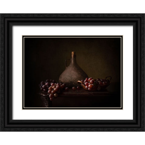 Somewhere In Time Black Ornate Wood Framed Art Print with Double Matting by Perfoncio, Margareth