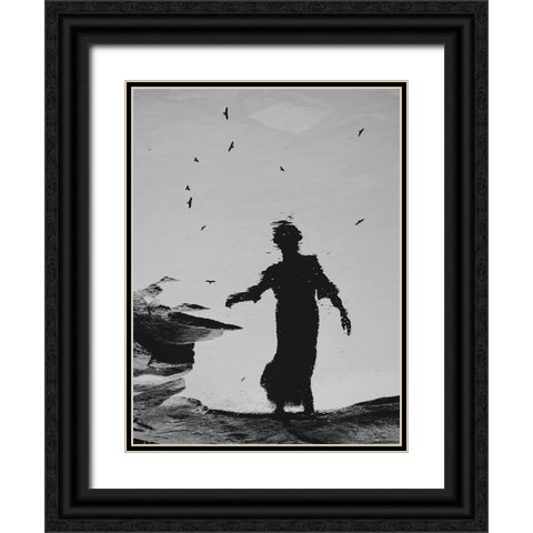 Beauty In Water Black Ornate Wood Framed Art Print with Double Matting by Lammakmak