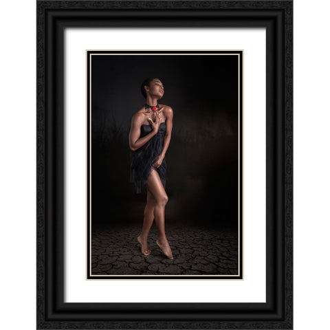 Faith Black Ornate Wood Framed Art Print with Double Matting by Slotboom, Jan