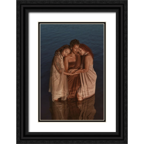 Preternura Black Ornate Wood Framed Art Print with Double Matting by Anttunes, Otto