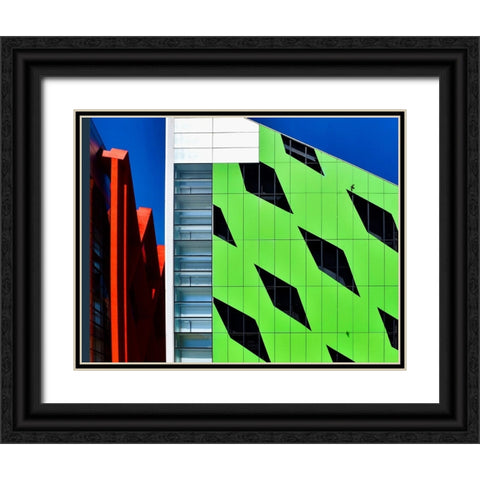 Facade - Burgos Spain Black Ornate Wood Framed Art Print with Double Matting by Orbach, Arnon