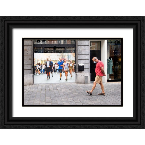 Corona Time Black Ornate Wood Framed Art Print with Double Matting by Jacobs, Rudi