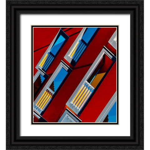 Facade - Burgos-Spain Black Ornate Wood Framed Art Print with Double Matting by Orbach, Arnon