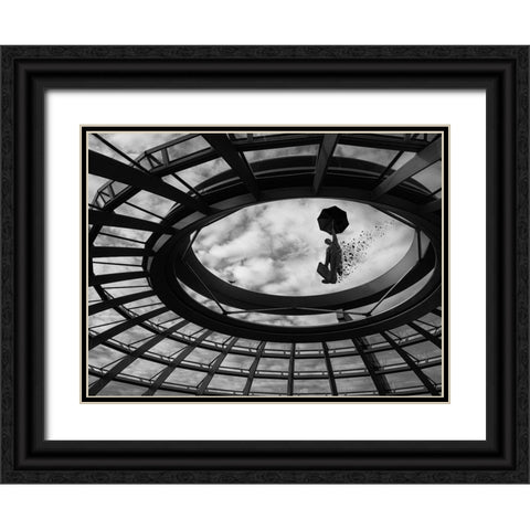 Arrival Black Ornate Wood Framed Art Print with Double Matting by Pan, Yi