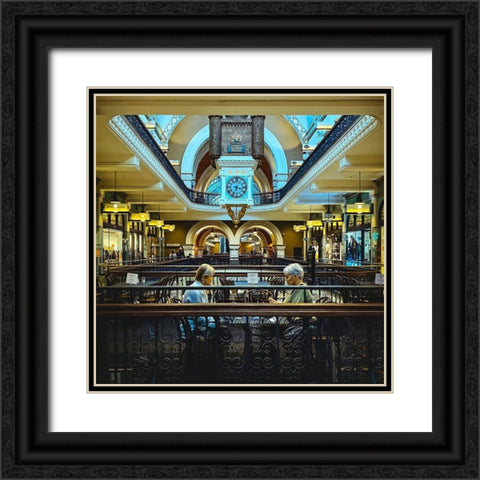 Head To Head Black Ornate Wood Framed Art Print with Double Matting by Alghasham, Kawthar