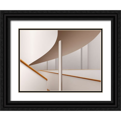 Interiors Black Ornate Wood Framed Art Print with Double Matting by Liu, Shuchuan