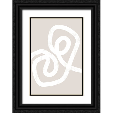 Abstract Position No 1 Black Ornate Wood Framed Art Print with Double Matting by Uplusmestudio