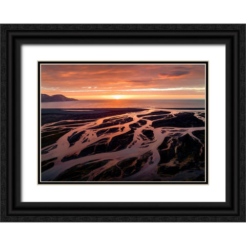 Into The Sea Black Ornate Wood Framed Art Print with Double Matting by Dou, Shenshen