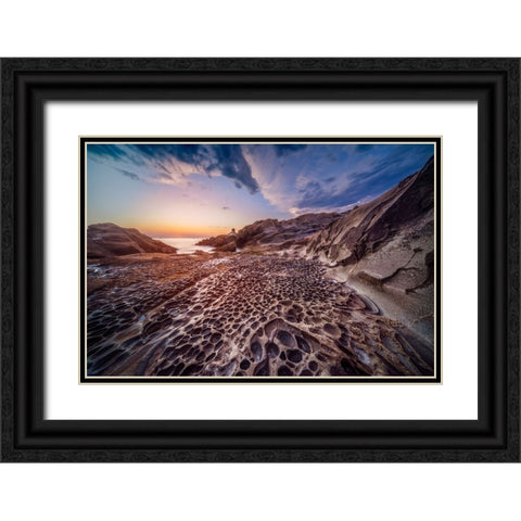 Time Not Wasted Black Ornate Wood Framed Art Print with Double Matting by Doretti, Pamela