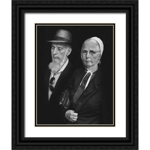 American Gothic Black Ornate Wood Framed Art Print with Double Matting by Getsadze, Zurab