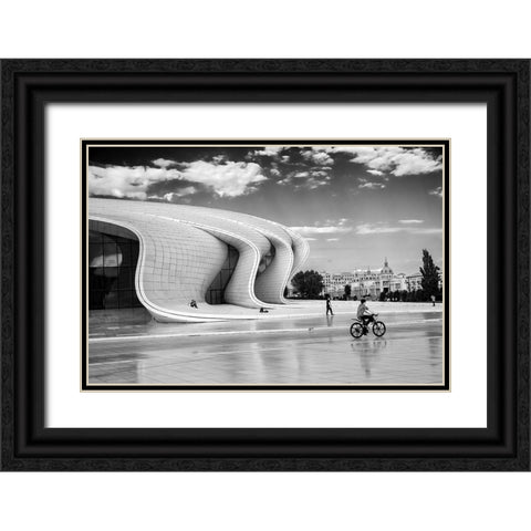 Baku Black Ornate Wood Framed Art Print with Double Matting by Mghebrishvili, Nino