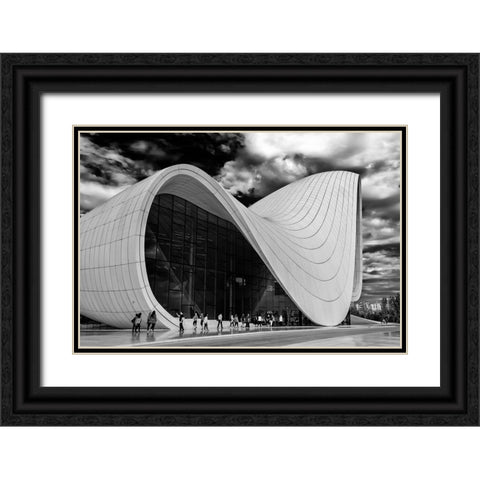 Queue Black Ornate Wood Framed Art Print with Double Matting by Mghebrishvili, Nino