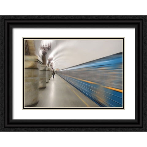 Zoloti Vorota Black Ornate Wood Framed Art Print with Double Matting by Kiyashko, Alexander