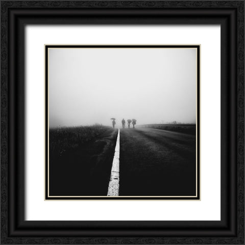 Together Black Ornate Wood Framed Art Print with Double Matting by Kuavi, Robert