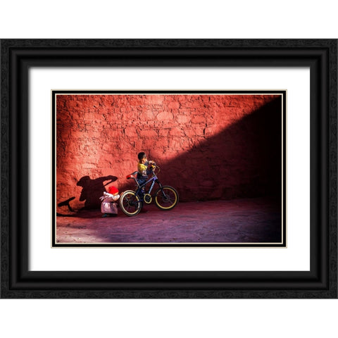 Happy Brotherhood Black Ornate Wood Framed Art Print with Double Matting by Yuk Kong, John