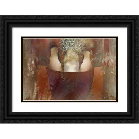 Three vases Black Ornate Wood Framed Art Print with Double Matting by Talen, Nel