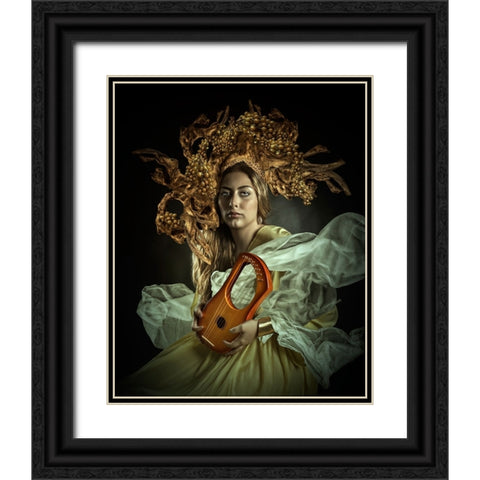 Afrodita I Black Ornate Wood Framed Art Print with Double Matting by Calderon, Francis
