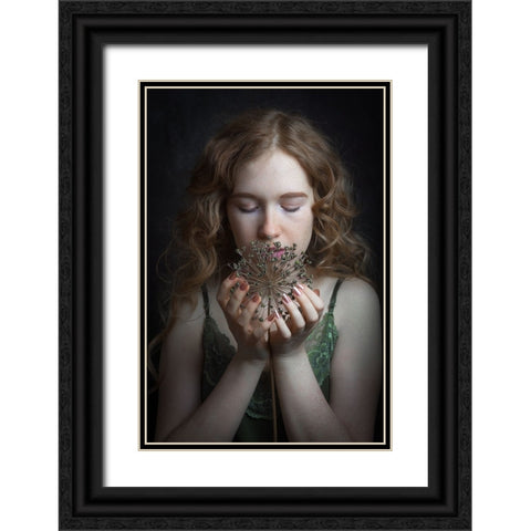 Natural Black Ornate Wood Framed Art Print with Double Matting by Franke, Ruth