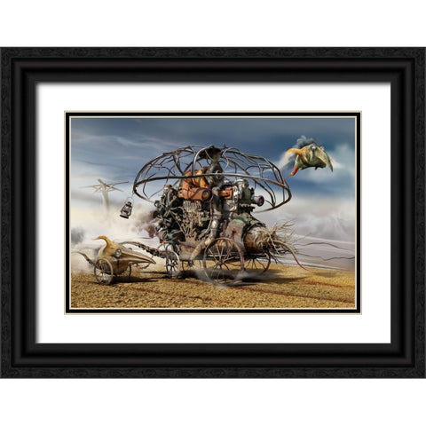 An Unbeatable Team In The Mist Dimension Black Ornate Wood Framed Art Print with Double Matting by Penchev, Radoslav
