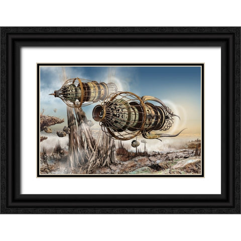 A Memory From The Future Black Ornate Wood Framed Art Print with Double Matting by Penchev, Radoslav