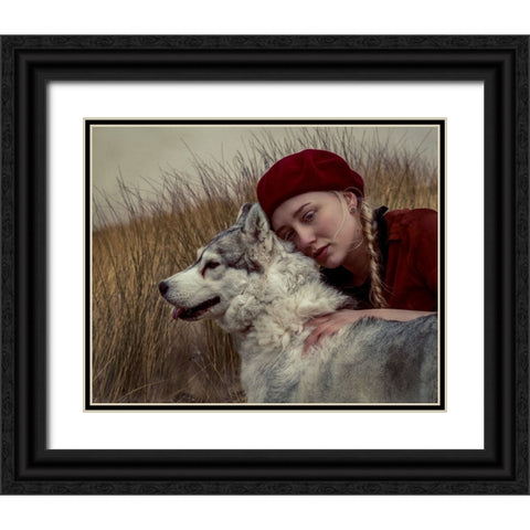 A Dog Is Your Best Friend Black Ornate Wood Framed Art Print with Double Matting by Mighorst, Ineke
