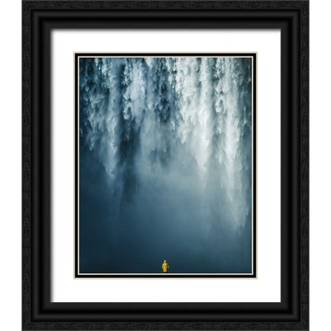Skogafoss Black Ornate Wood Framed Art Print with Double Matting by Ziomek, Witold