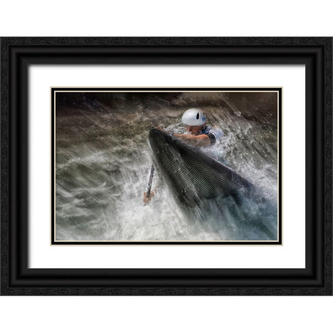 In The Direction Black Ornate Wood Framed Art Print with Double Matting by Malovrh, Milan