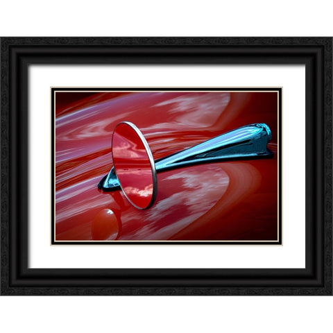Rear view mirror Black Ornate Wood Framed Art Print with Double Matting by Ruckert, Stephan