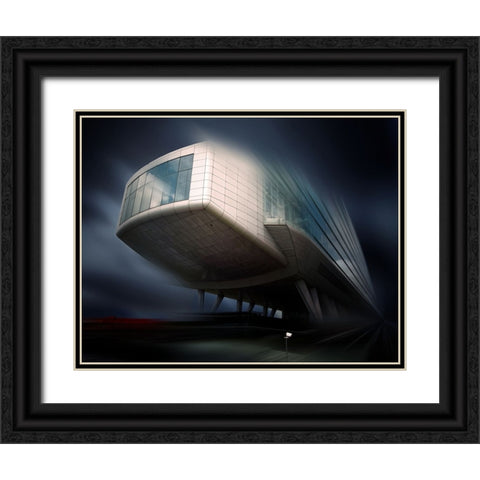 Dynamic Architecture Black Ornate Wood Framed Art Print with Double Matting by Batzdorf, Erhard