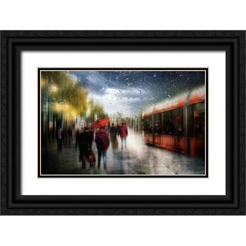 ...And There Are Storms We Cannot Weather... Black Ornate Wood Framed Art Print with Double Matting by Gerber, Charlaine