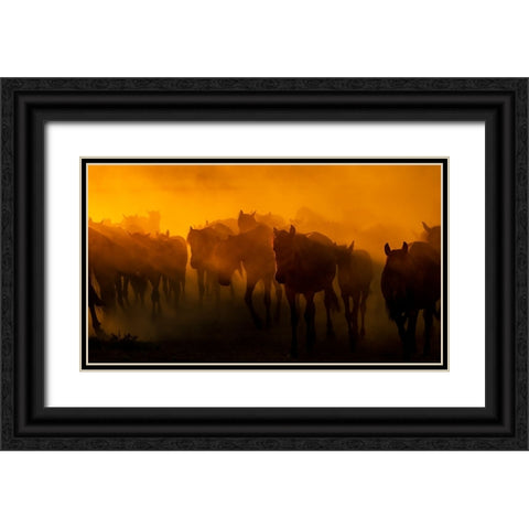 Untitled Black Ornate Wood Framed Art Print with Double Matting by Bilgin, Zuhdu