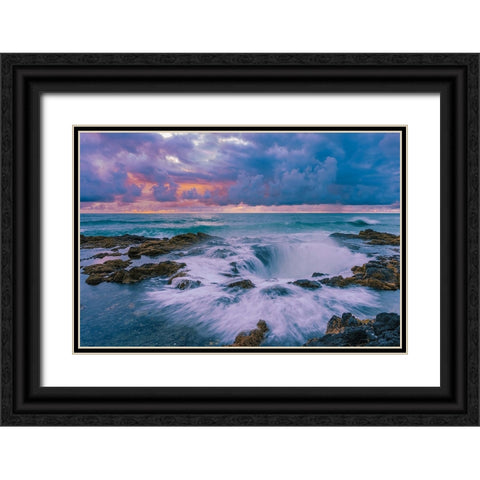Magic Thor Well Black Ornate Wood Framed Art Print with Double Matting by Shi, Mei