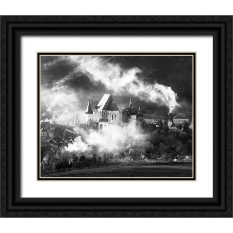 Biertan Black Ornate Wood Framed Art Print with Double Matting by Prioteasa, Sebastian
