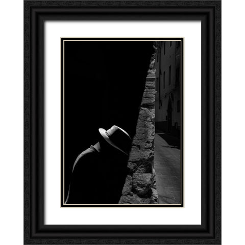 Hat Black Ornate Wood Framed Art Print with Double Matting by Domenichi, Luca