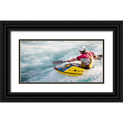 Action In Water Black Ornate Wood Framed Art Print with Double Matting by Grop, Serge