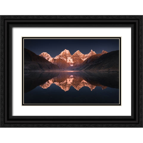 Mirror Lake Black Ornate Wood Framed Art Print with Double Matting by Nienartowicz, Karol