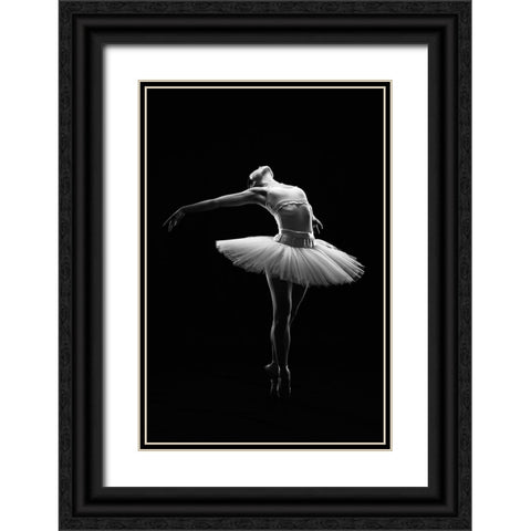 Ballet in the dark Black Ornate Wood Framed Art Print with Double Matting by Suntiniwat, Pattanawit