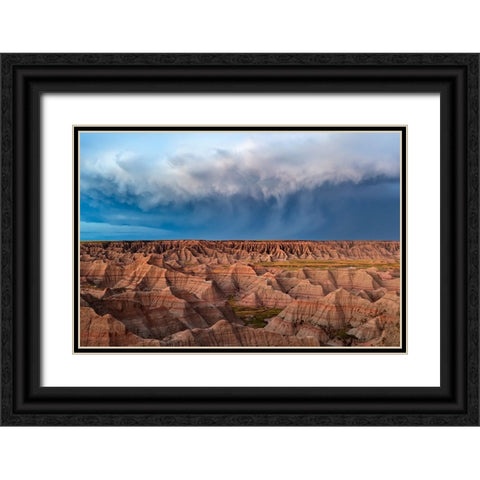 The Storm Is Here Black Ornate Wood Framed Art Print with Double Matting by Zuo, Jun