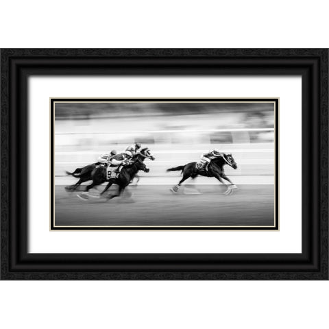 Taking the Lead Black Ornate Wood Framed Art Print with Double Matting by Zhou, Steven