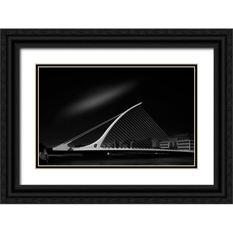 Harp Bridge Black Ornate Wood Framed Art Print with Double Matting by Van Son, Greetje