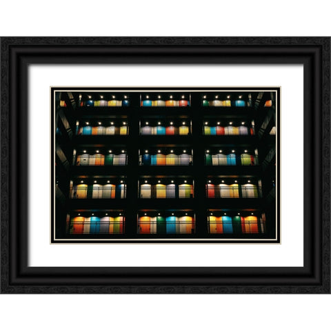 Multi Color Black Ornate Wood Framed Art Print with Double Matting by Iino, Ken-Ichi