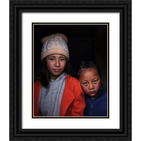 Saving Face - The Anthology - VIII Black Ornate Wood Framed Art Print with Double Matting by Steverson, Michael