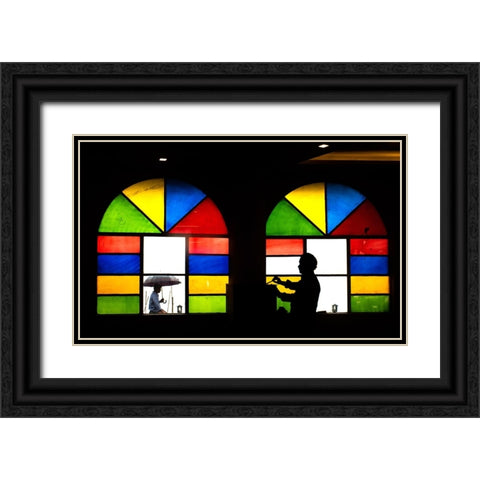 Darjeeling-2022 Black Ornate Wood Framed Art Print with Double Matting by Ganguly, Ananway