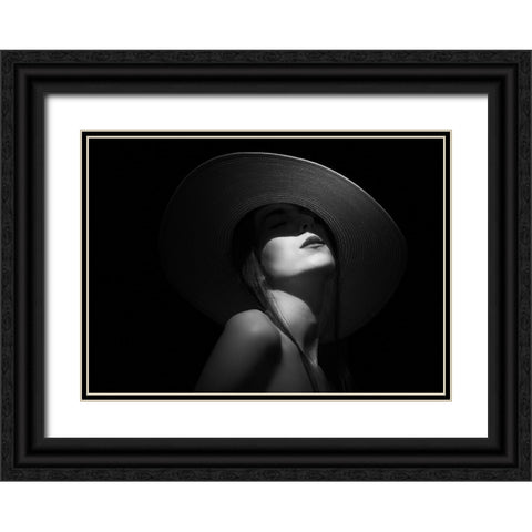 Tanya Black Ornate Wood Framed Art Print with Double Matting by Fidanza, Toni