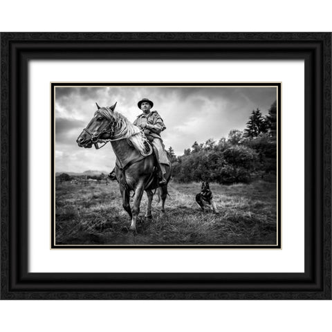 Wild Life Black Ornate Wood Framed Art Print with Double Matting by Girmencea, Robert