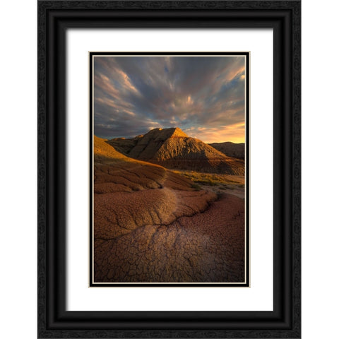 Badlands Not Bad Black Ornate Wood Framed Art Print with Double Matting by P., Ruiqing