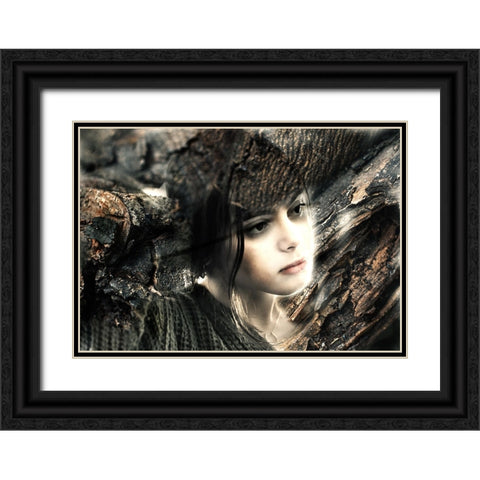 Amalgamation Black Ornate Wood Framed Art Print with Double Matting by Pansky, Rachel