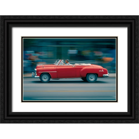 Driving Fast Black Ornate Wood Framed Art Print with Double Matting by Bauer, Andreas